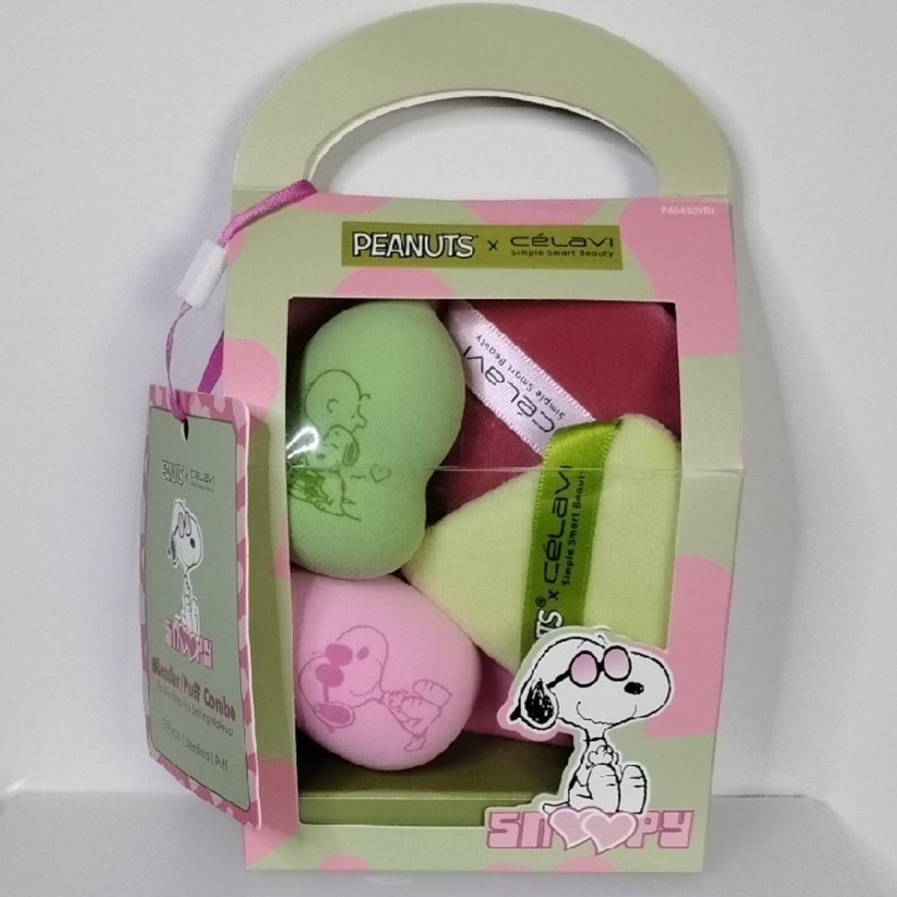 Peanuts x Celavi Makeup Sponge Set Snoopy Blender Puff Combo Set of 5